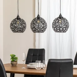 Hängelampe Fellini MR-786 3-flammig linear schwarz
