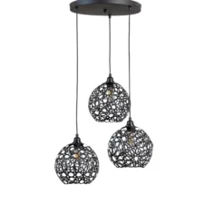 Hängelampe Fellini MR-787 3-flg. Rondell schwarz
