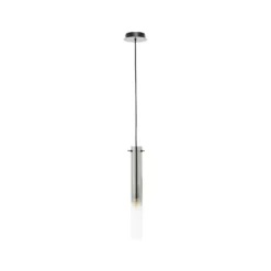 Hängelampe Glasini, Ø 14,5 cm, rauchgrau, Glas