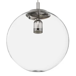 Hängelampe 562, Glas klar, Kappe/Baldachin chrom