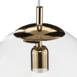 Hängelampe 562, Glas klar, Kappe/Baldachin gold