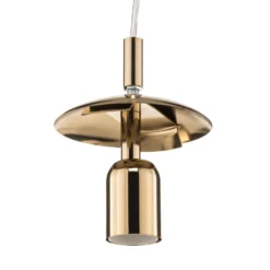 Hängelampe 562, Glas klar, Kappe/Baldachin gold