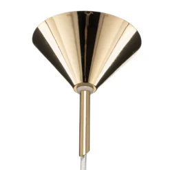 Hängelampe 562, Glas klar, Kappe/Baldachin gold