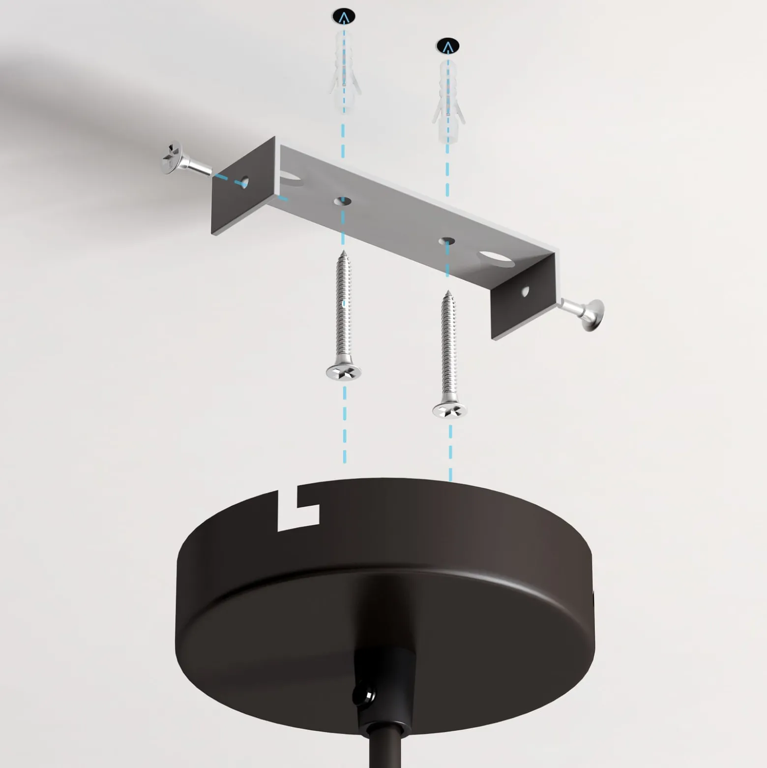 Hängelampe Goldi 2er-Set, schwarz/gold, Ø 30 cm, Metall, E27