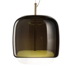 Hängelampe Jube SP P mit Doppelschirm, grün/weiß