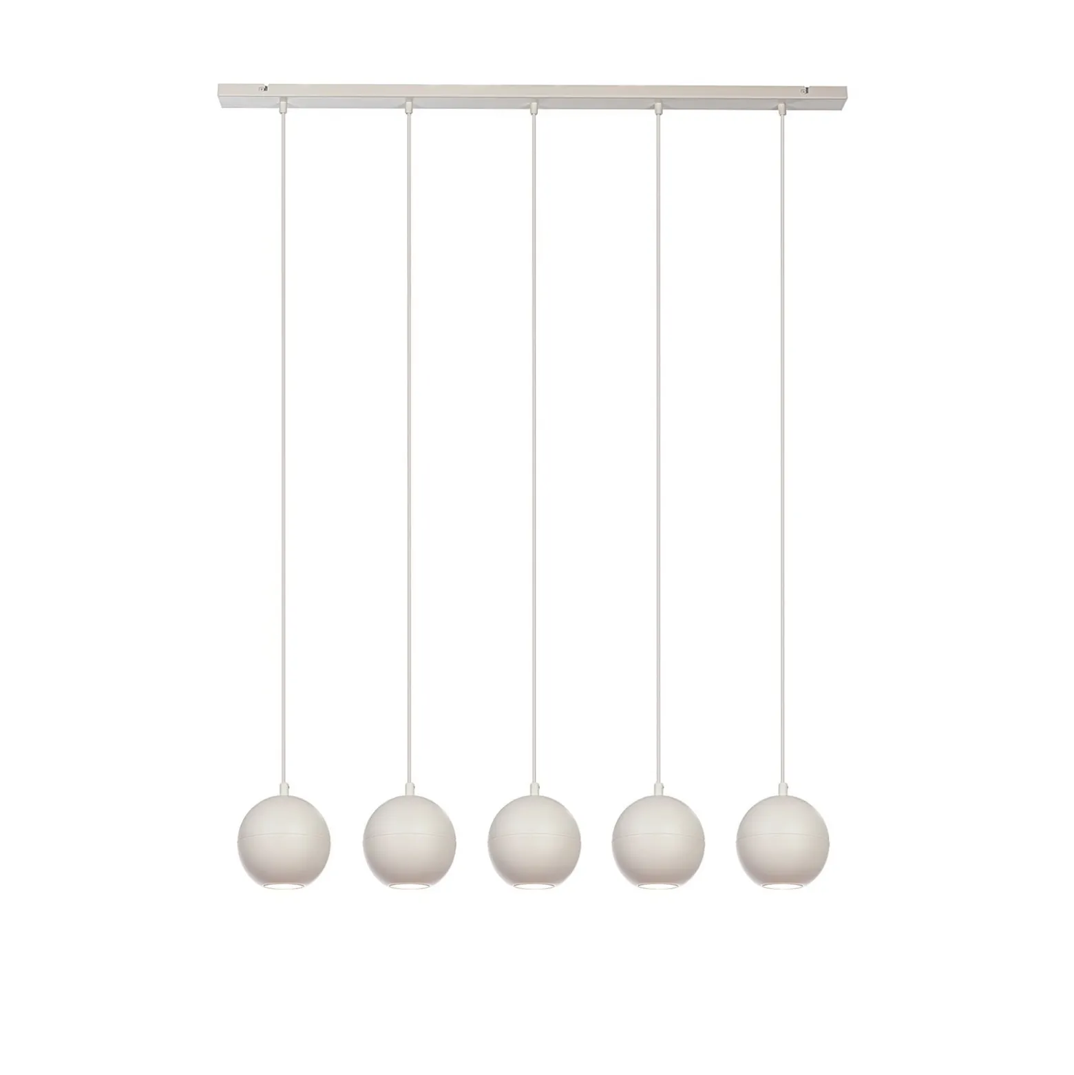 Hängelampe Midway, sandfarben, 5-flammig, 105 cm lang, GU10