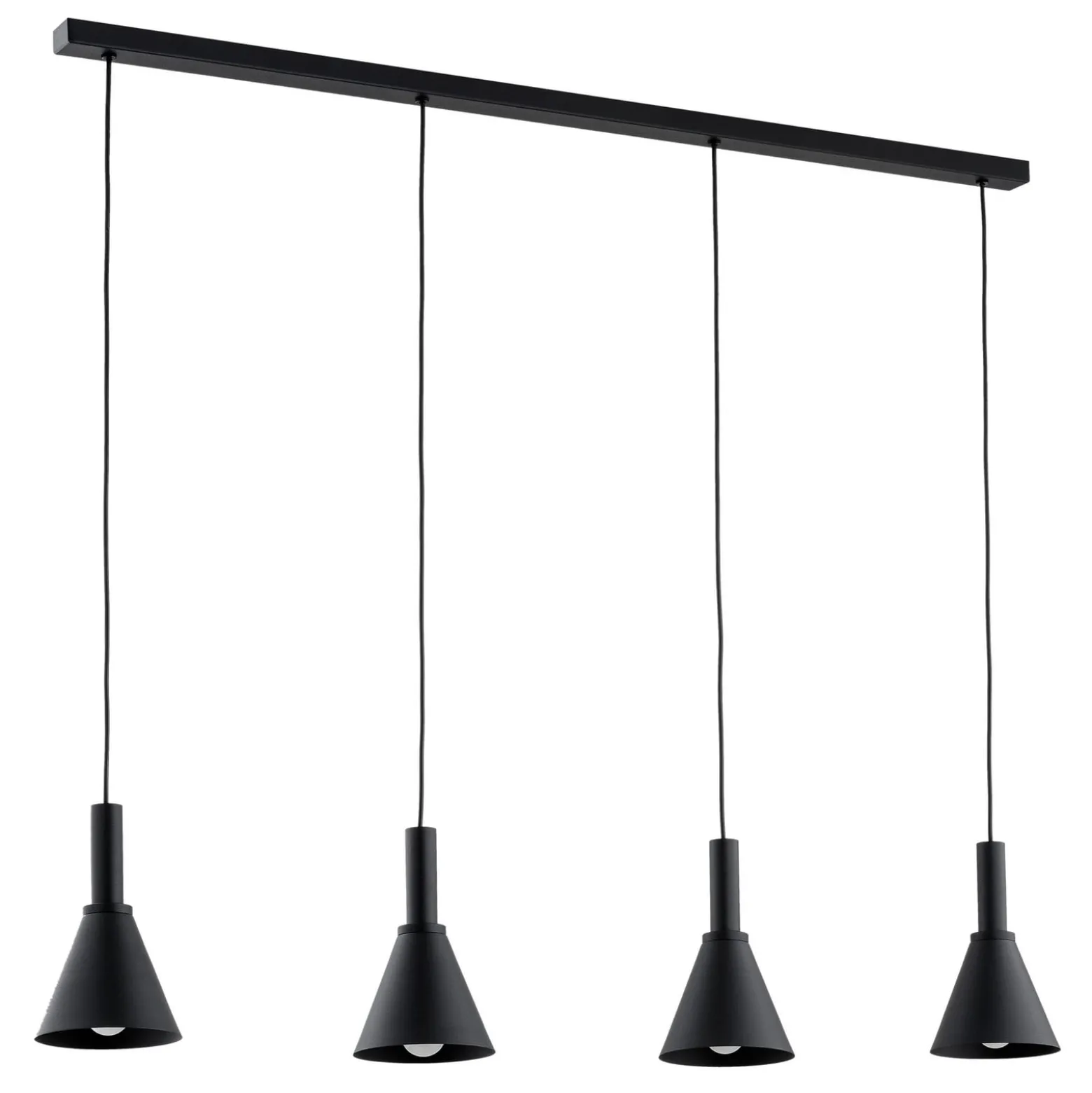 Hängelampe Norte, schwarz/gold Stahl Länge 114 cm, 4-flammig