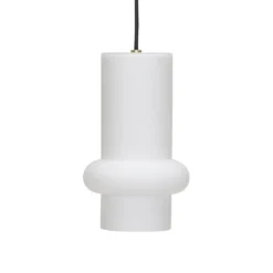 Hängelampe Pilule Down, weiß matt, Ø 15 cm, Glas