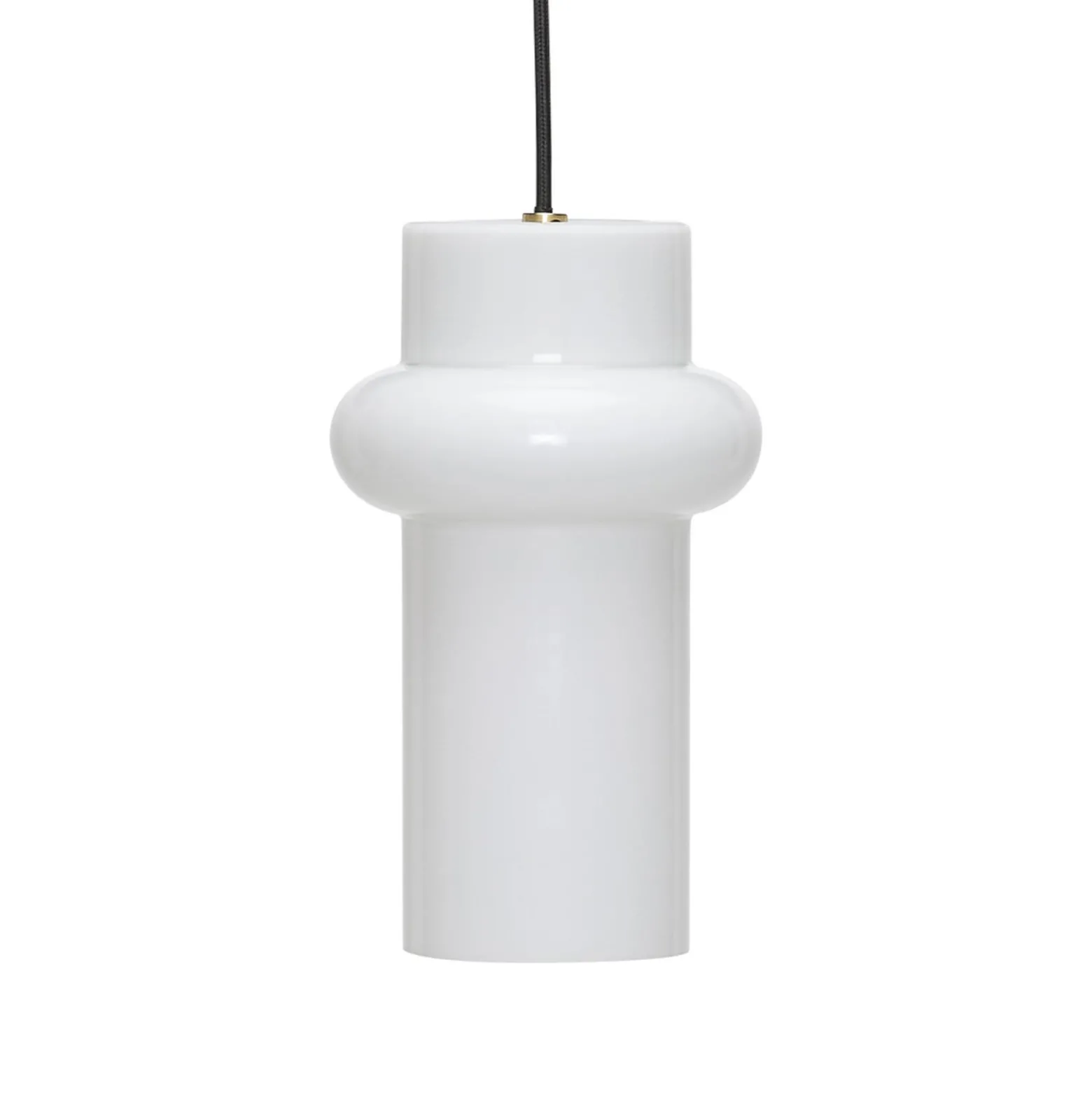 Hängelampe Pilule Up, weiß glänzend, Ø 15 cm, Glas