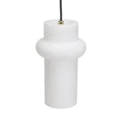 Hängelampe Pilule Up, weiß matt, Ø 15 cm, Glas