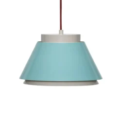 Hängelampe Remi, blau/beige, Ø 25 cm, Metall