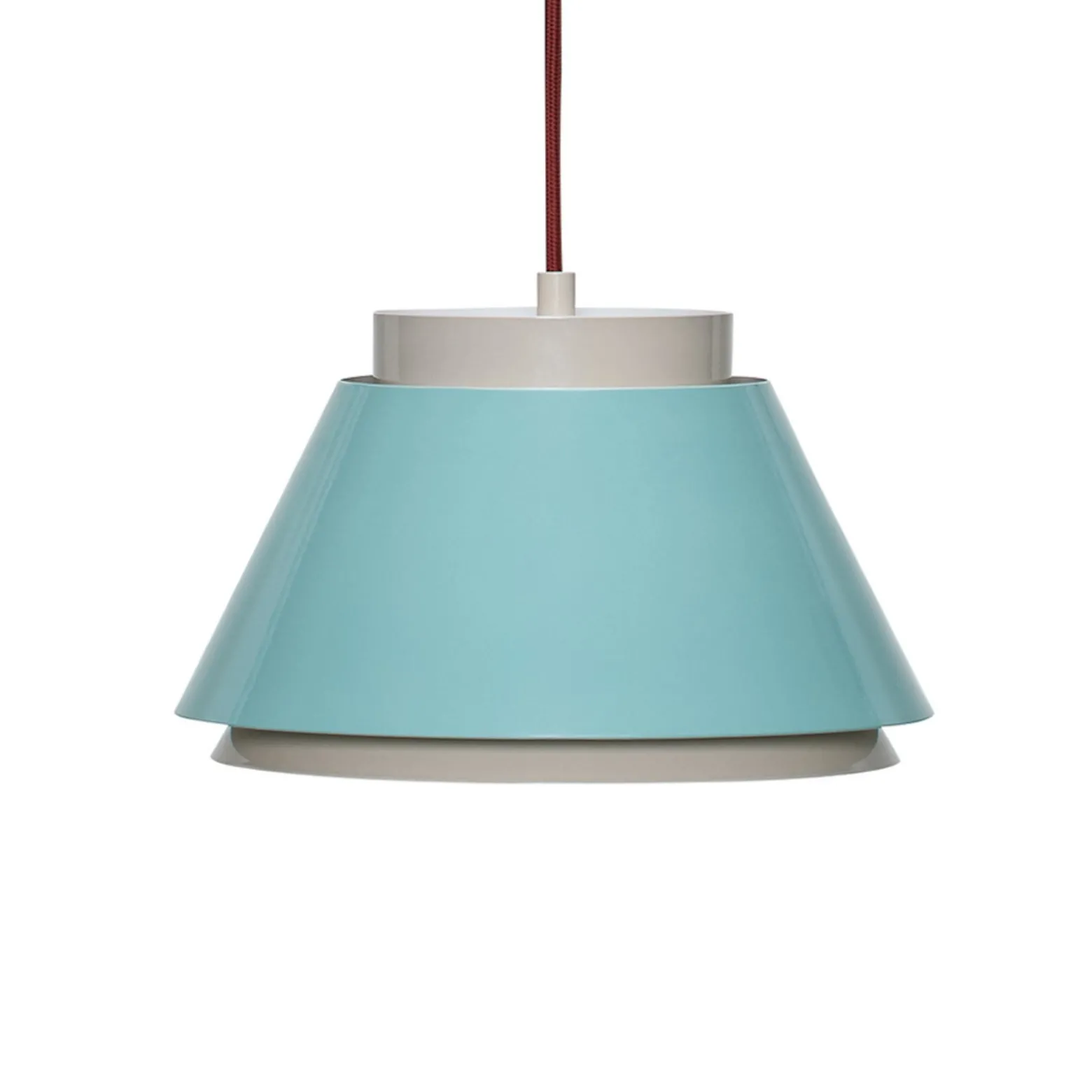 Hängelampe Remi, blau/beige, Ø 25 cm, Metall