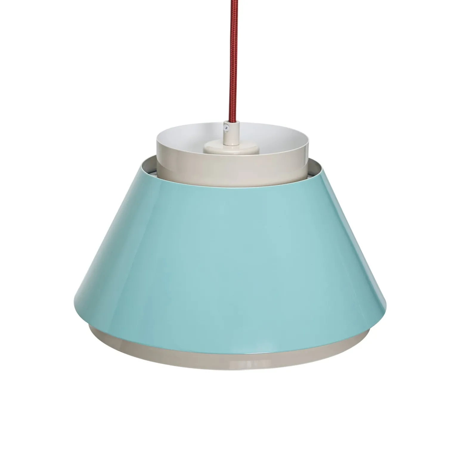 Hängelampe Remi, blau/beige, Ø 25 cm, Metall