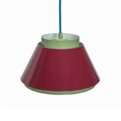 Hängelampe Remi, grün/rot, Ø 25 cm, Metall