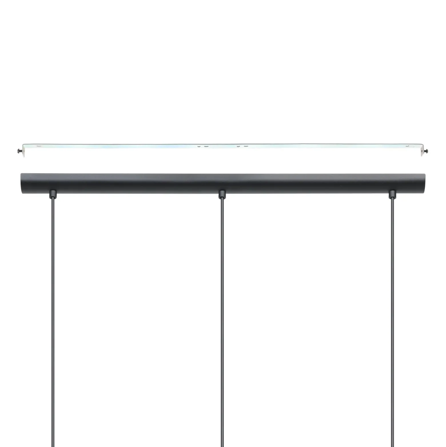 Hängelampe Roccamena, schwarz/kupferfarben, Länge 71 cm