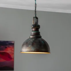 Hängelampe Saglam 3710 1-flammig Ø31cm gold antik
