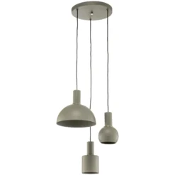 Hängelampe Selma, dreiflammig, grün