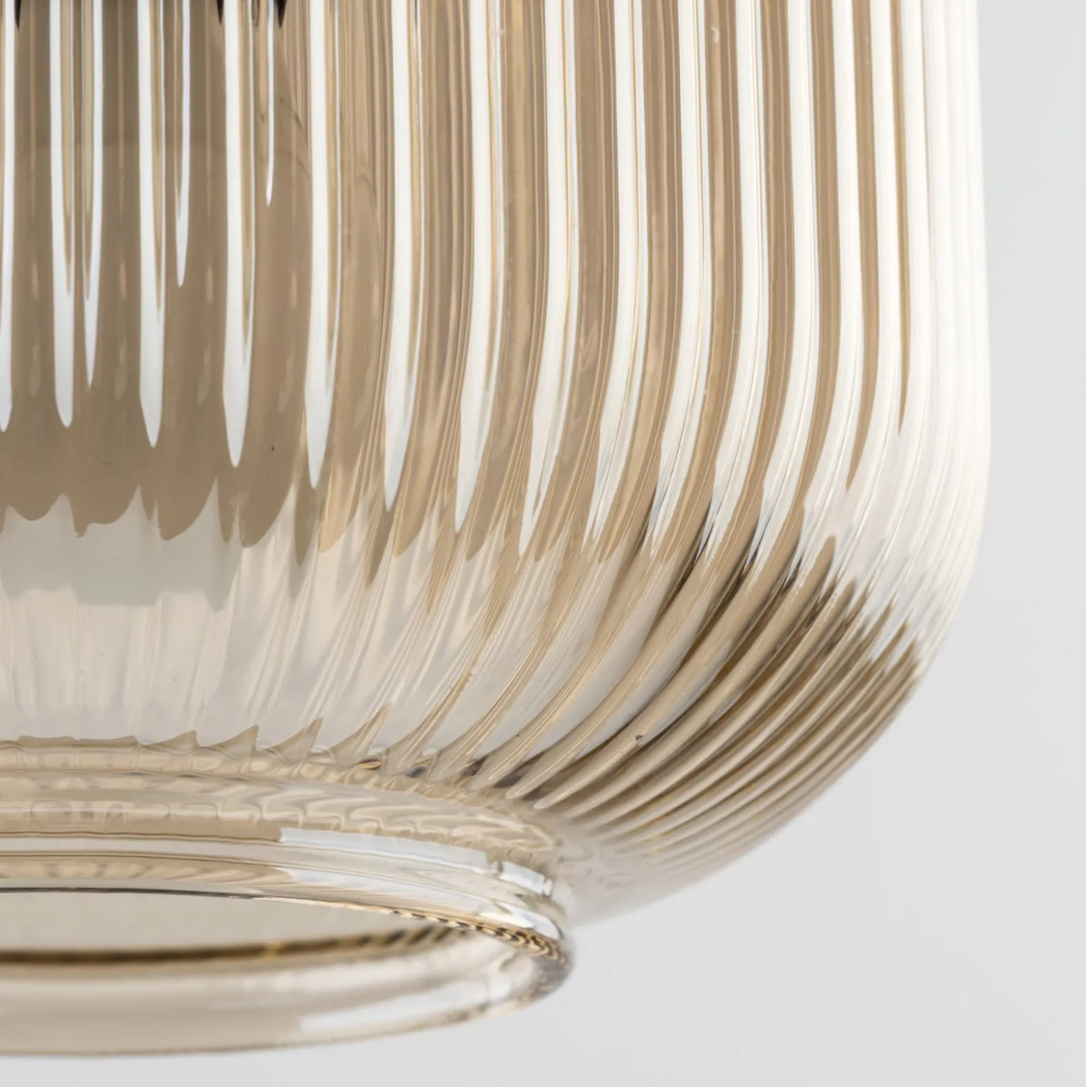 Hängelampe Sophia, cognac/schwarz, Glas, Ø 15 cm, E14