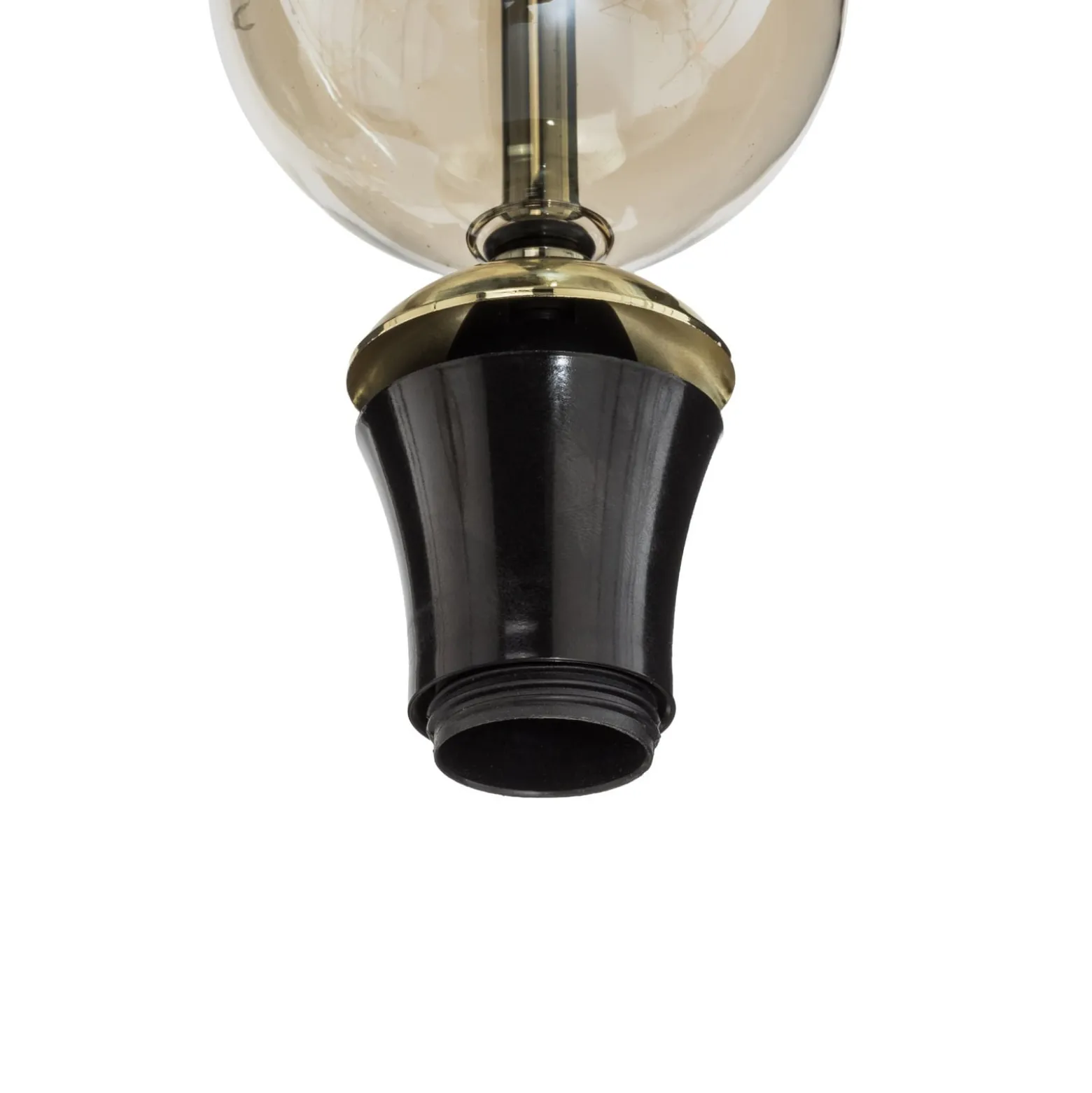 Hängelampe Sophia, 6-flammig, weiß/cognac, 65 cm lang, E14