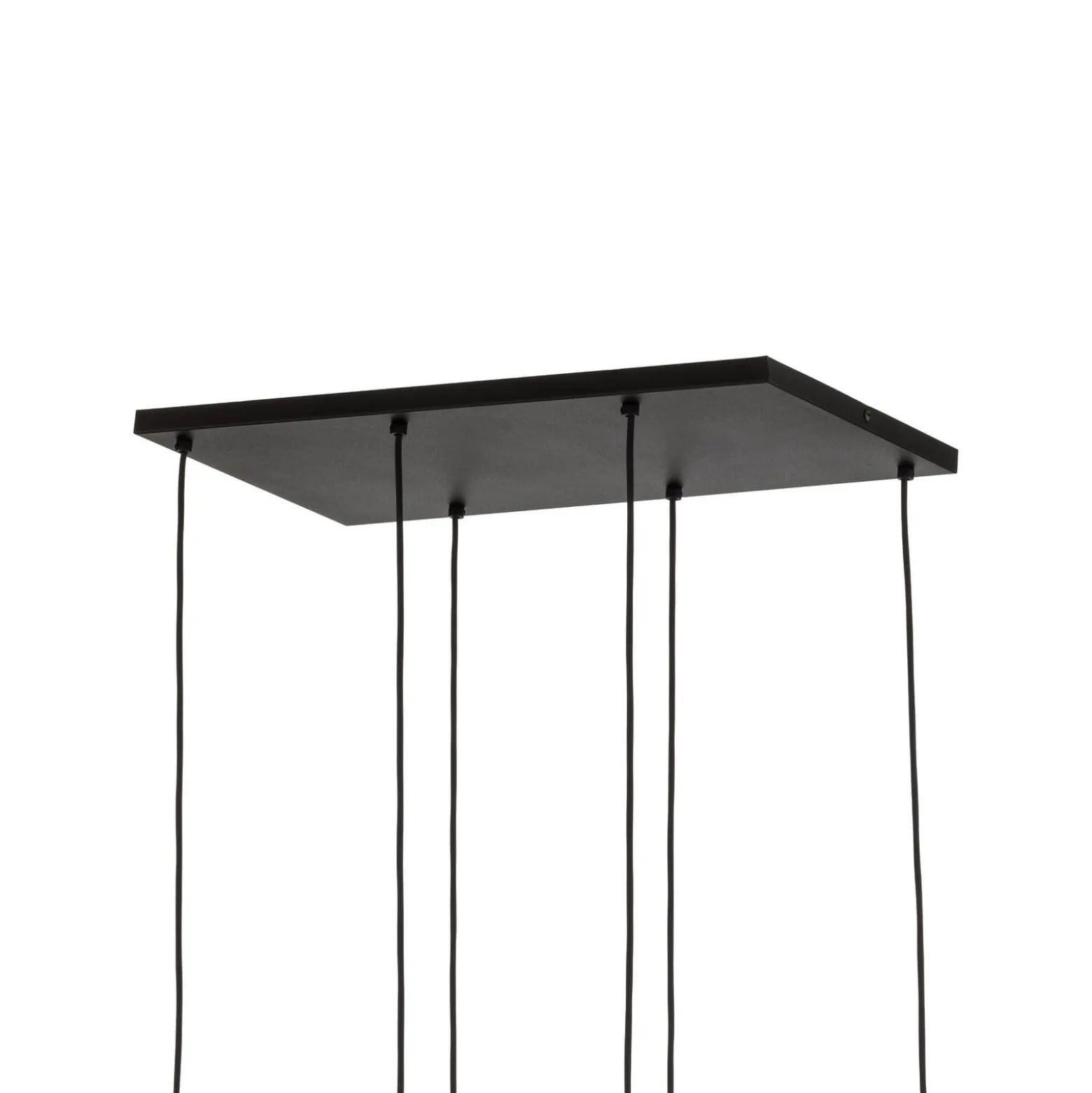 Hängelampe Sophia, 6-flammig, weiß/cognac, 65 cm lang, E14