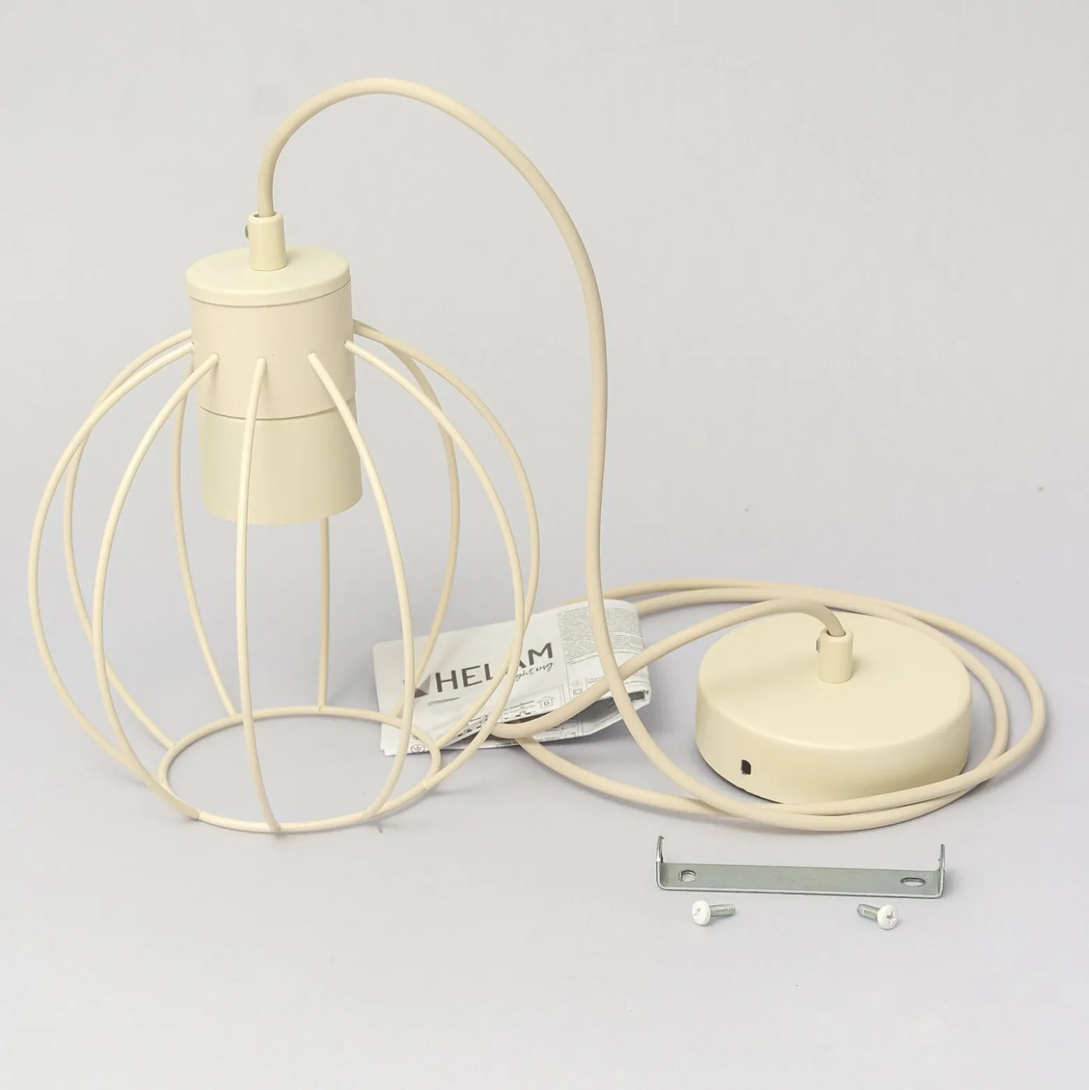 Hängelampe STARLIGHT, cremeweiß, 1-flammig, Ø 18 cm, Metall