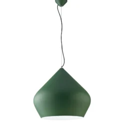 Hängelampe Tholos, grün/weiß, Ø 52 cm, Metall