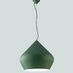 Hängelampe Tholos, grün/weiß, Ø 52 cm, Metall
