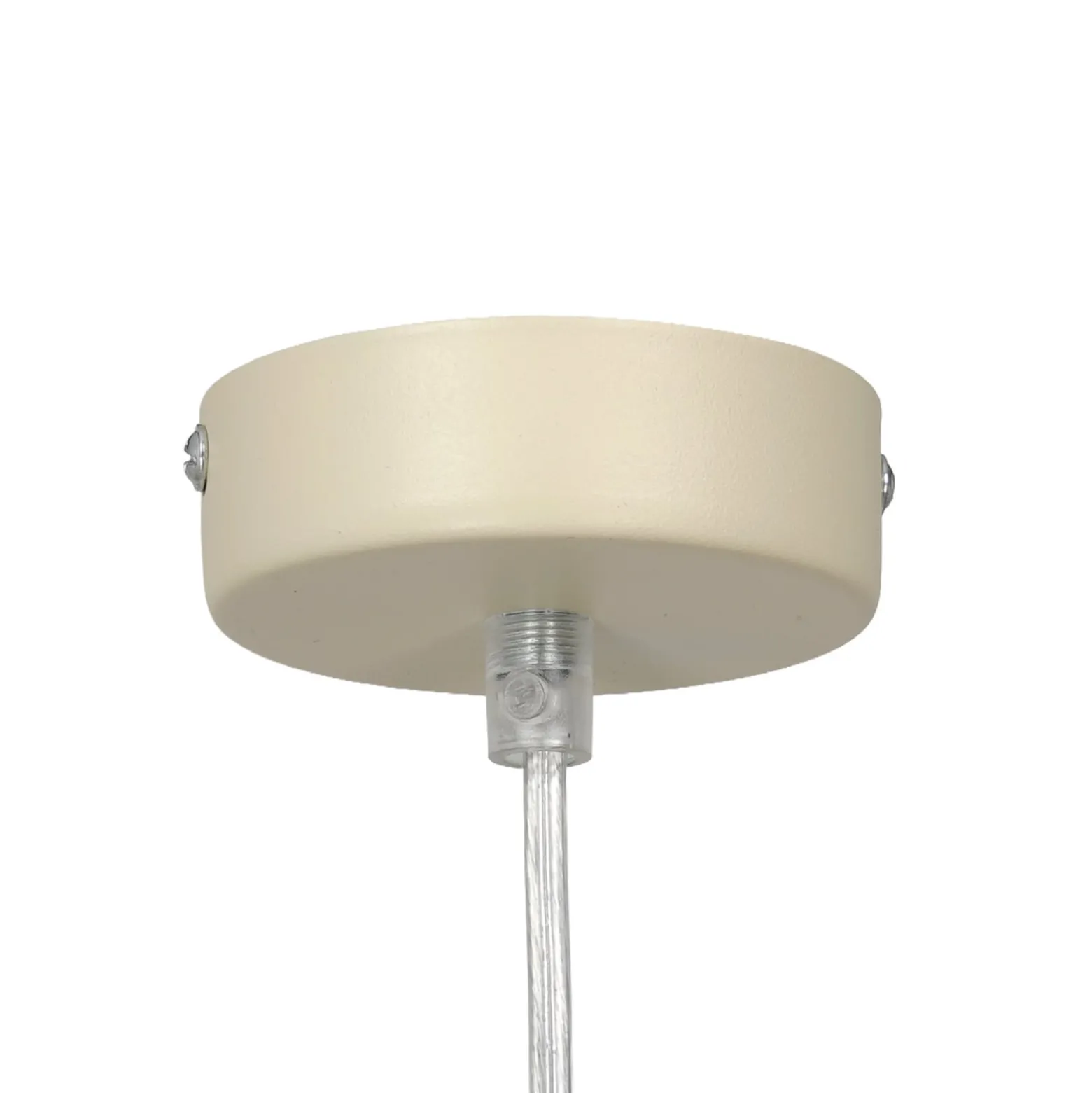 Hängelampe Timon, taupe/beige, Ø 17 cm, Metall