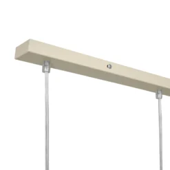 Hängelampe Timon, taupe/beige, Länge 60 cm, Metall, 3-flg.