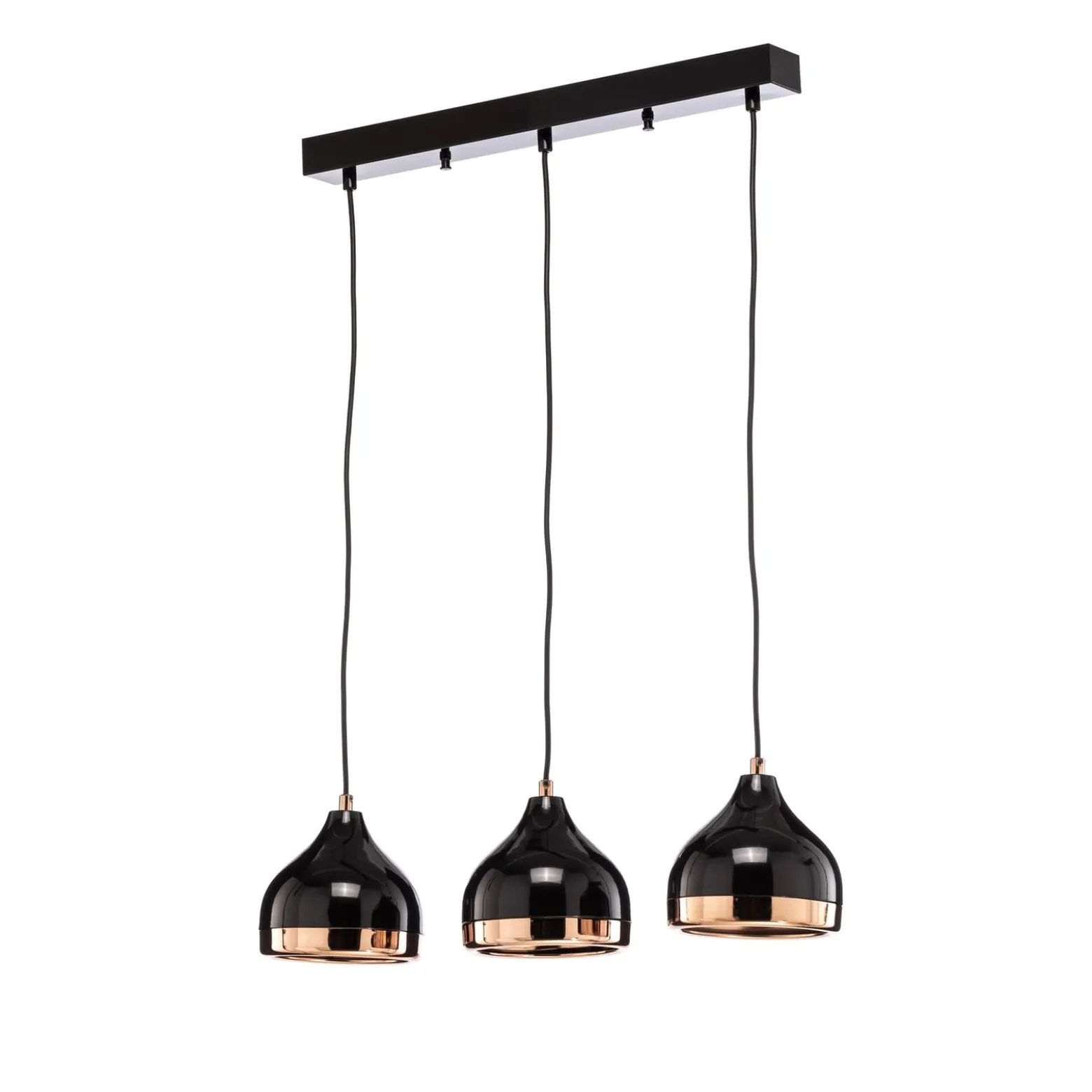 Hängelampe Yildo 6877 3-flg linear schwarz/kupfer