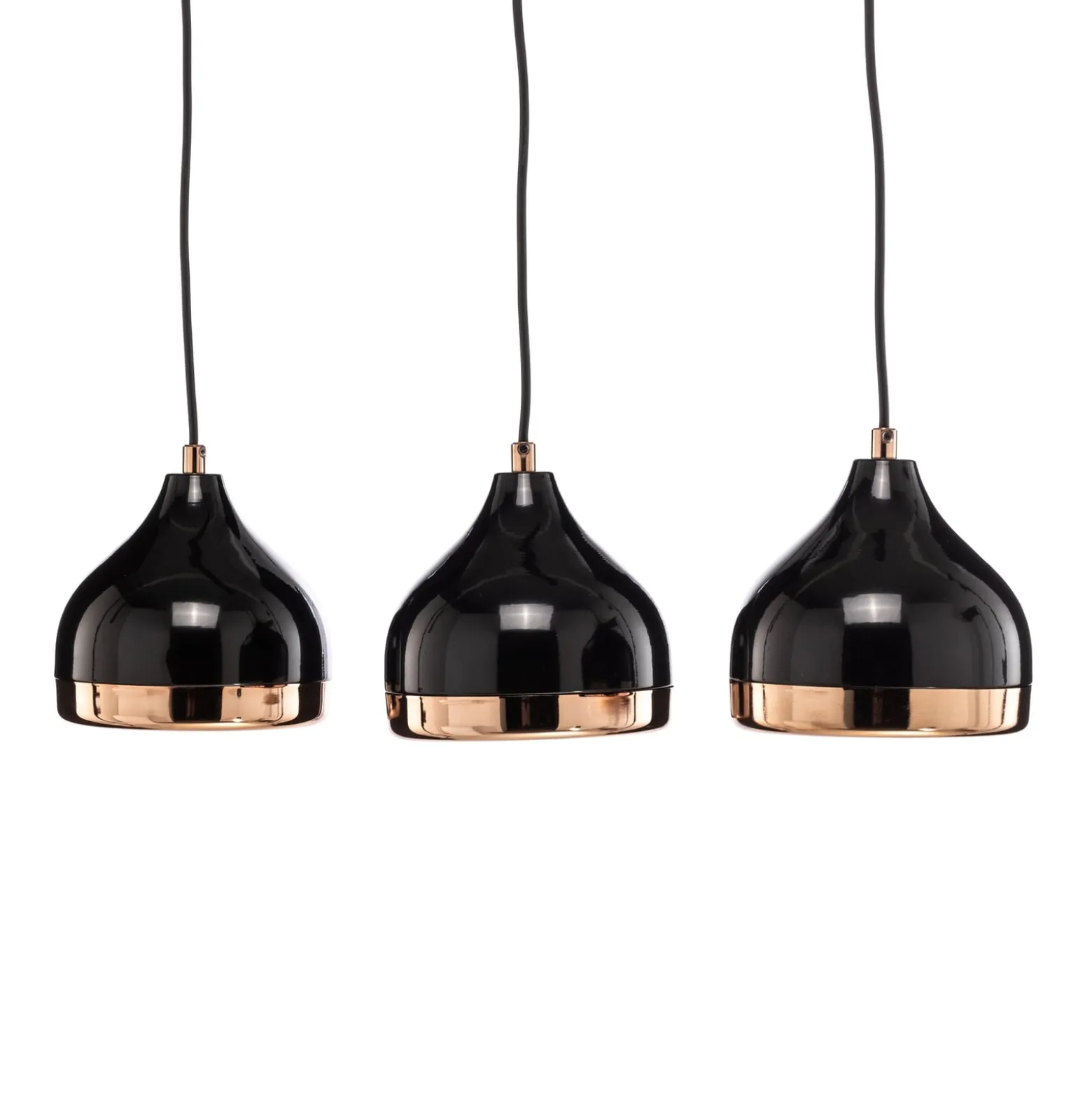 Hängelampe Yildo 6877 3-flg linear schwarz/kupfer