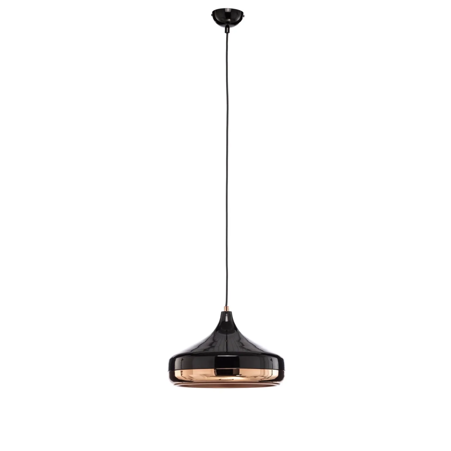 Hängelampe Yildo 253-S 1-flg. Ø36cm schwarz/kupfer