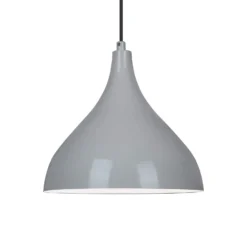 Hängeleuchte Adash, grau, Metall, Ø 26 cm, E27