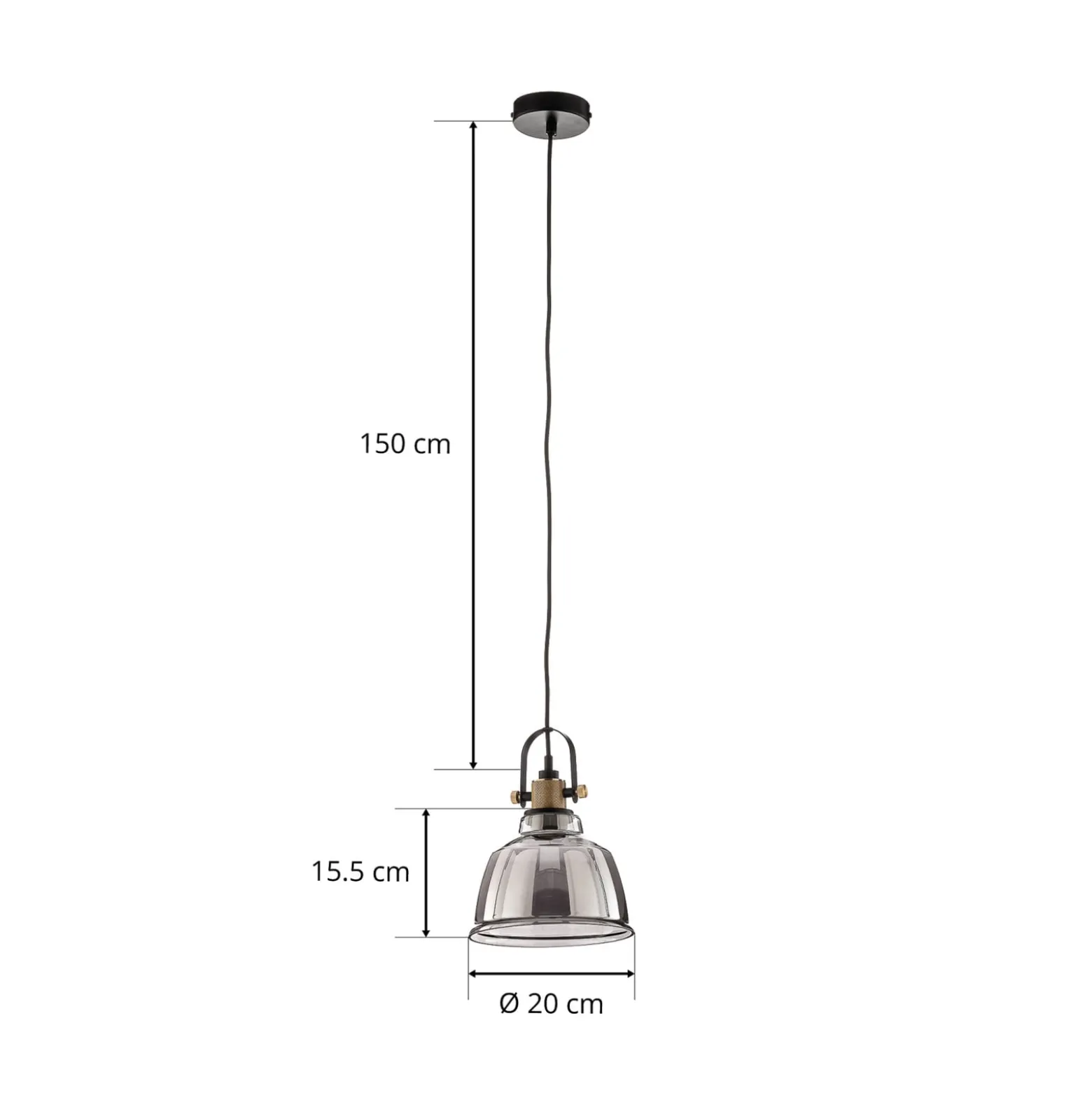 Hängeleuchte Amalfi, silber, Ø 20 cm