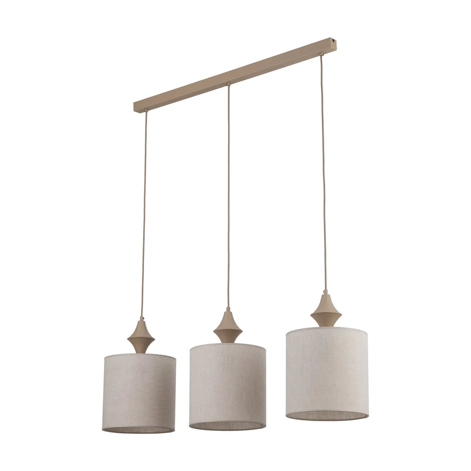 Hängeleuchte Amura, 3-flammig, 105 cm lang, beige/sand, E27
