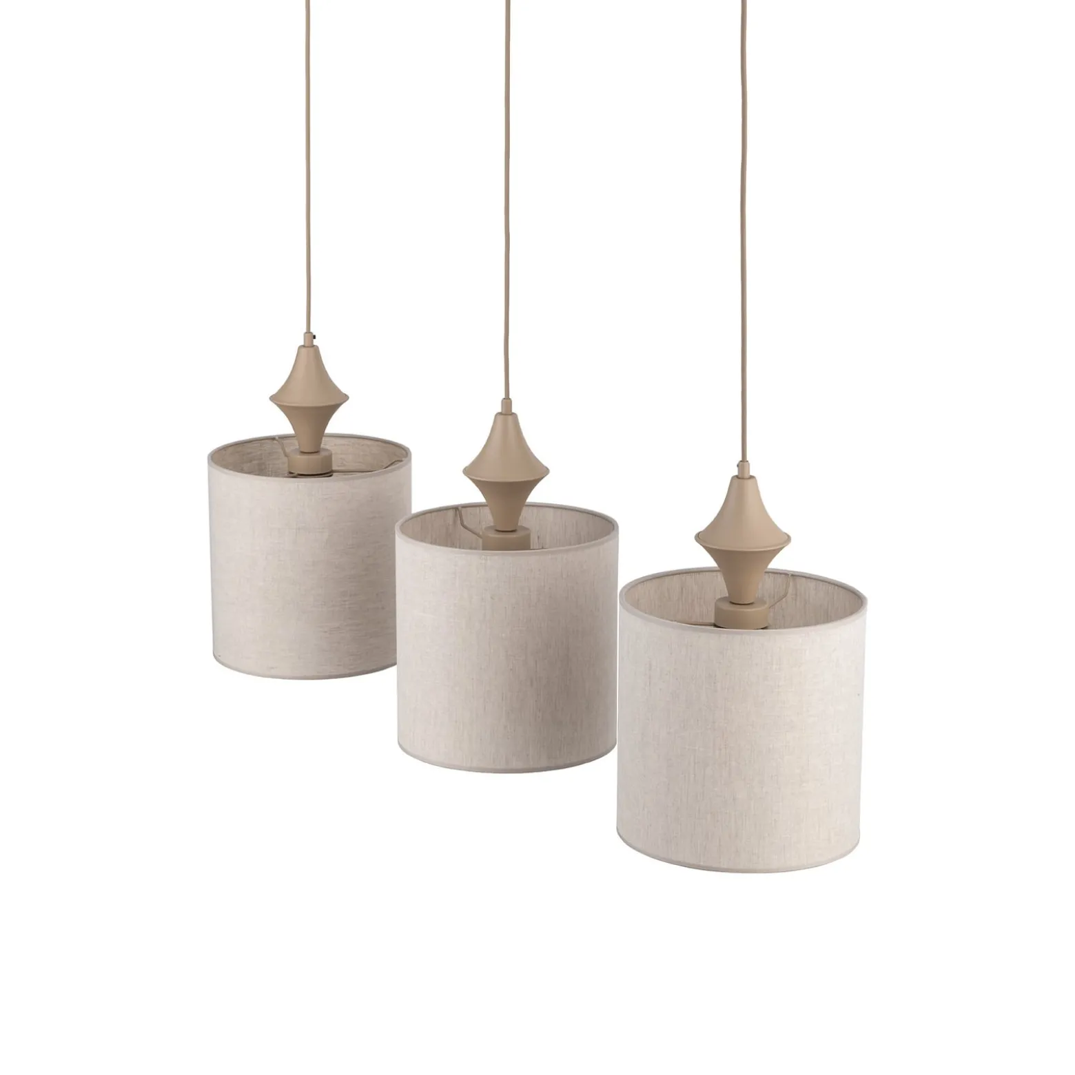 Hängeleuchte Amura, 3-flammig, 105 cm lang, beige/sand, E27