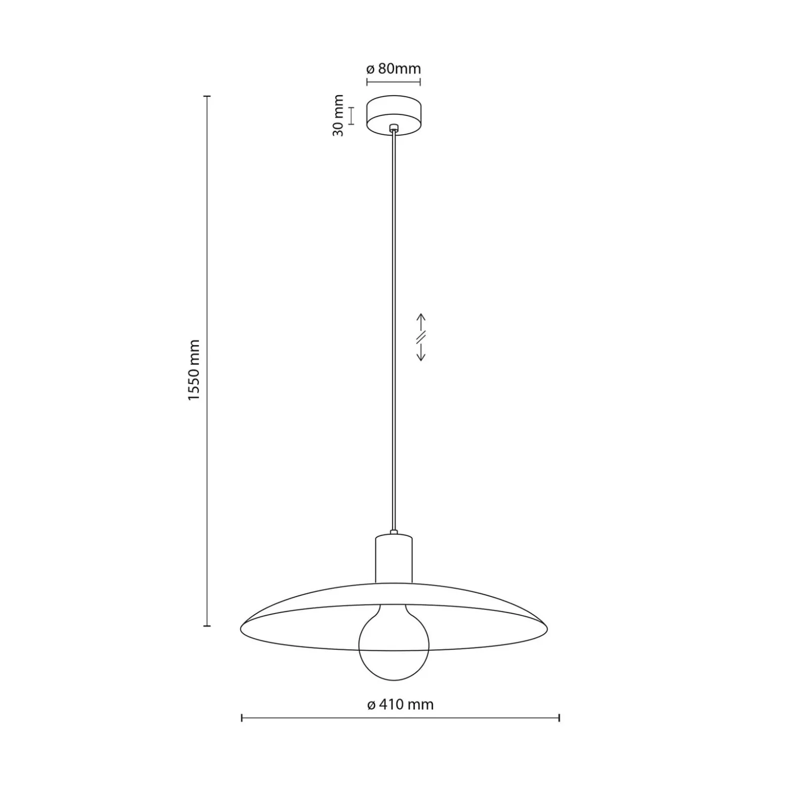 Hängeleuchte Astra, grün, Metall, Ø 41 cm, E27