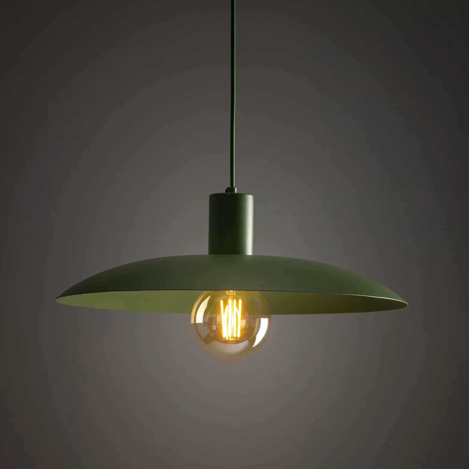Hängeleuchte Astra, grün, Metall, Ø 41 cm, E27