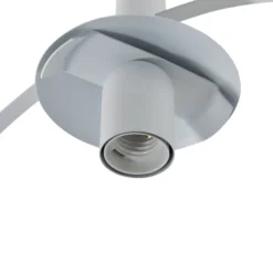 Hängeleuchte Aura, weiß, Metall, Glas, klar, E27