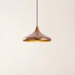 Hängeleuchte Barek 11545, messing brüniert, Metall, Ø 34 cm