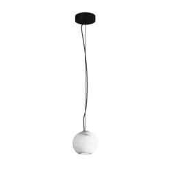 Hängeleuchte BASIC TEXTURE, weiß, Ø 12 cm, Marmor, GU10