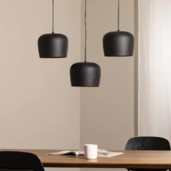 Hängeleuchte Berceste N-1410 schwarz Metall 3-flammig linear