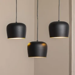 Hängeleuchte Berceste N-1410 schwarz Metall 3-flammig linear
