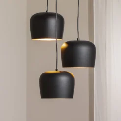 Hängeleuchte Berceste N-1413, schwarz, Metall 3-flammig rund