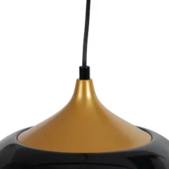 Hängeleuchte Berceste, schwarz, 3-flammig, Länge 140 cm