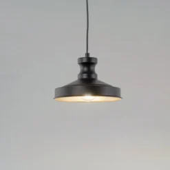 Hängeleuchte Berceste, schwarz, Metall, Ø 22 cm, E27