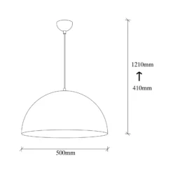 Hängeleuchte Berceste 235-S Ø50cm schwarz/gold