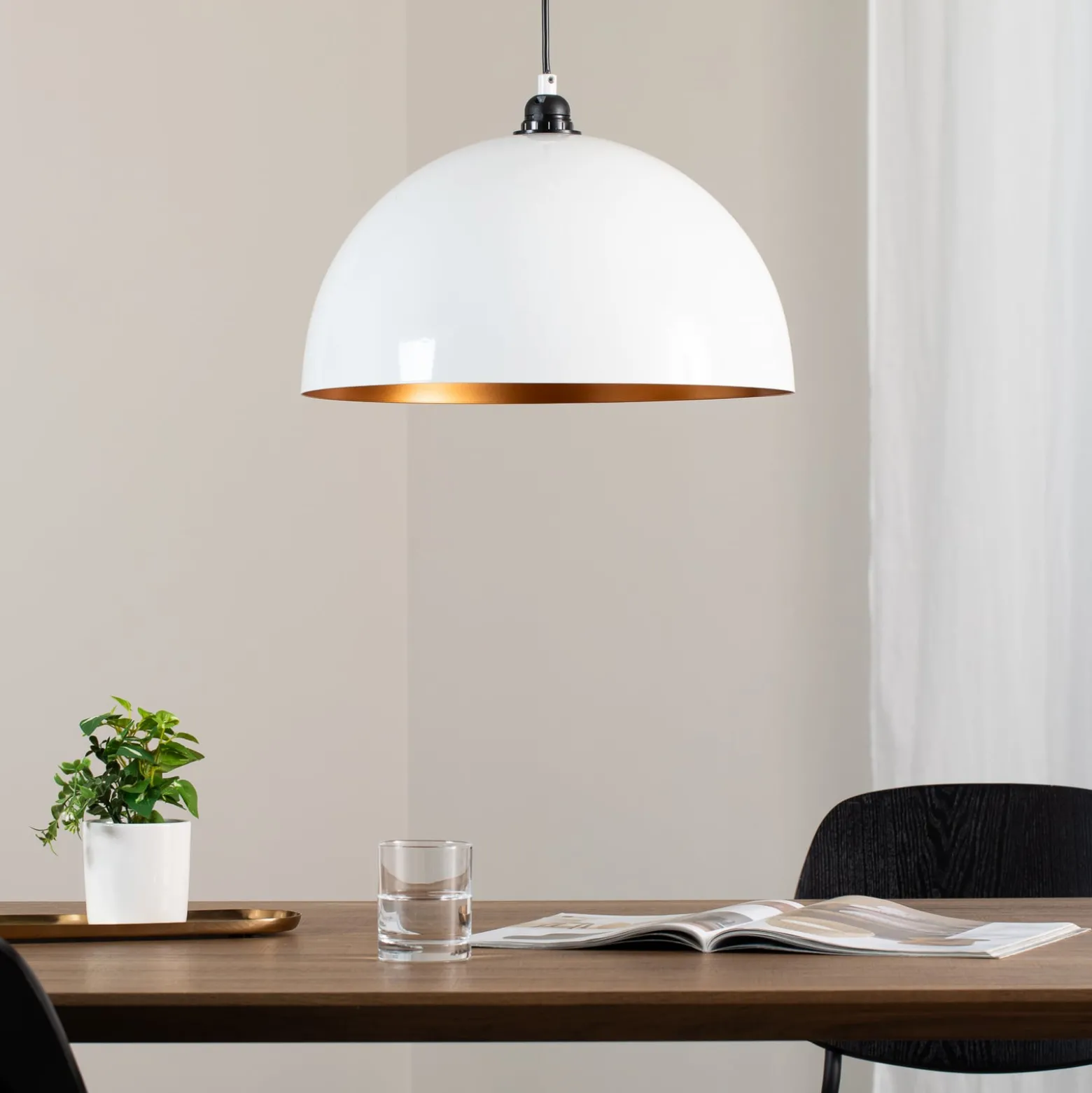 Hängeleuchte Berceste 232-S Ø40cm weiß/gold