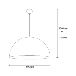 Hängeleuchte Berceste 236-S Ø60cm weiß/gold