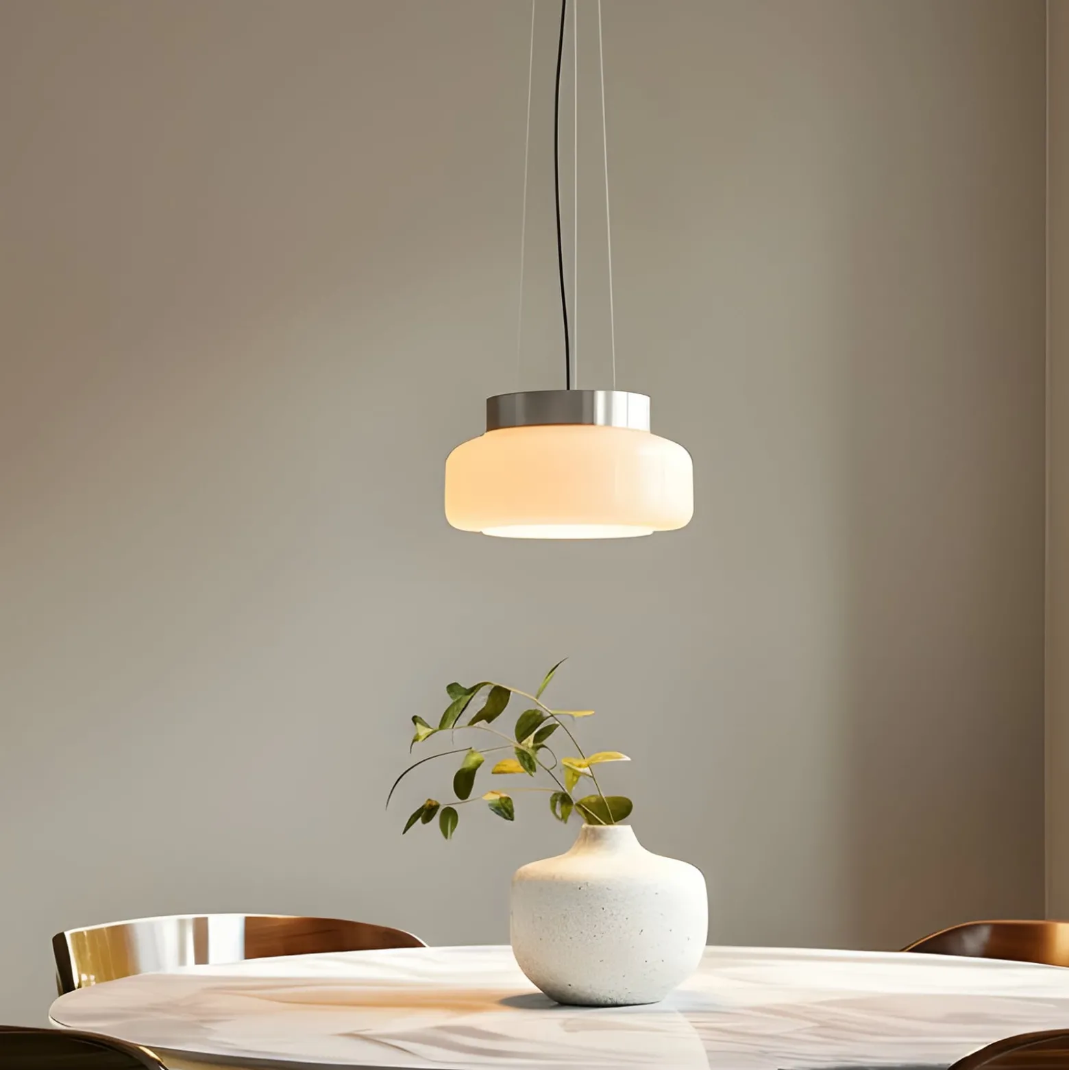 Hängeleuchte BonBon, creme, Ø 25 cm, Glas
